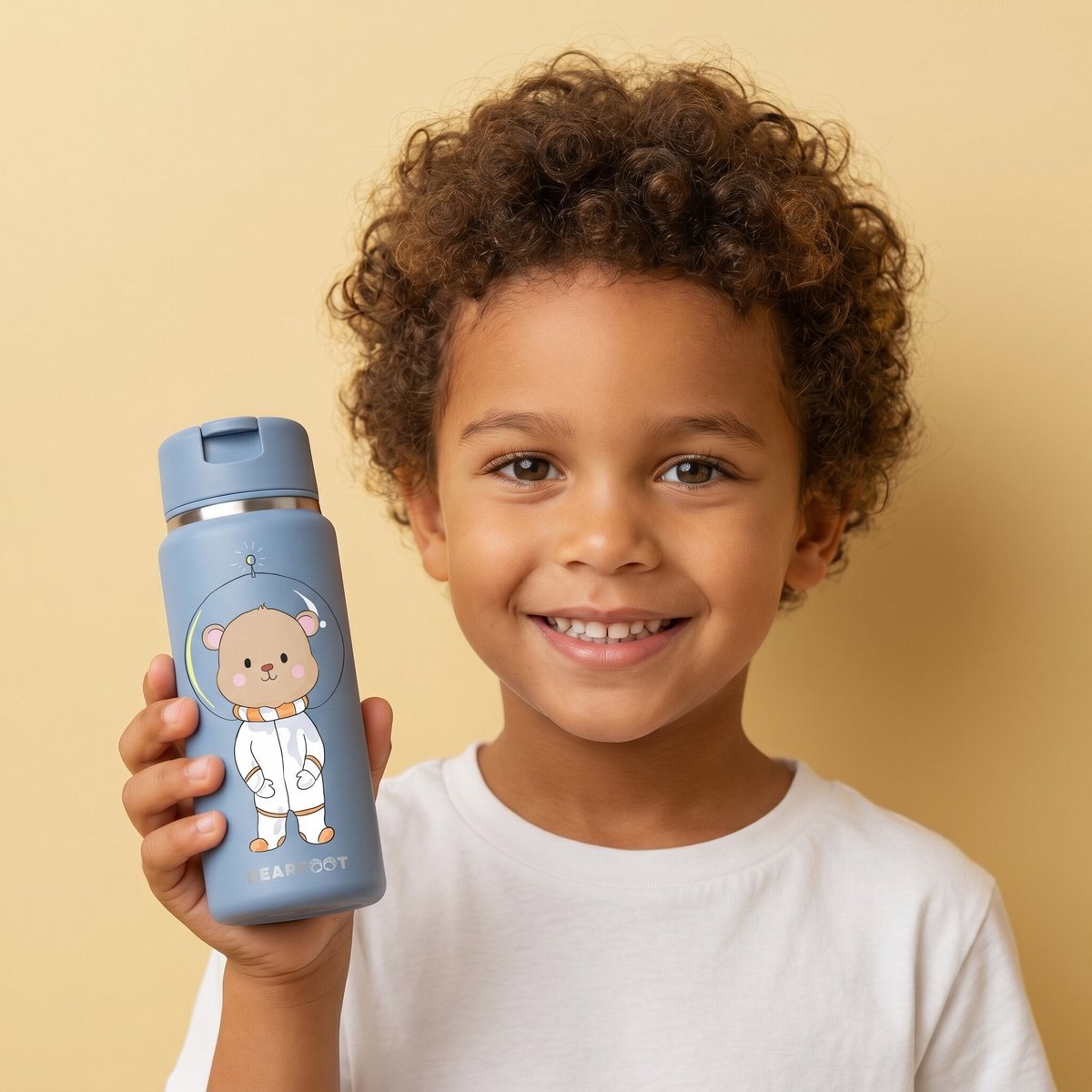 TINY Thermo kinderdrinkfles RVS - Astro Beer blauw