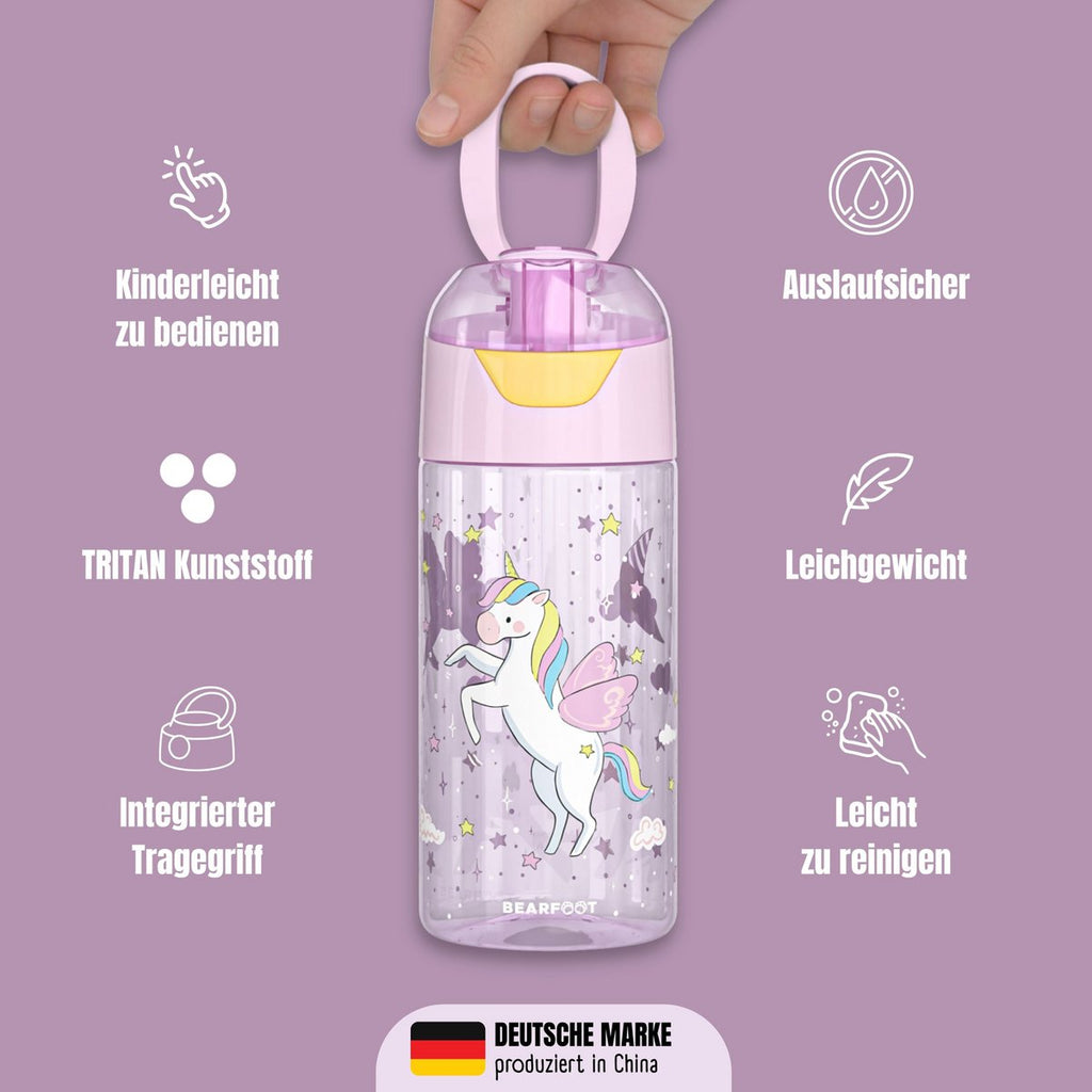 Kinderwaterfles, lichte waterfles - eenhoorn
