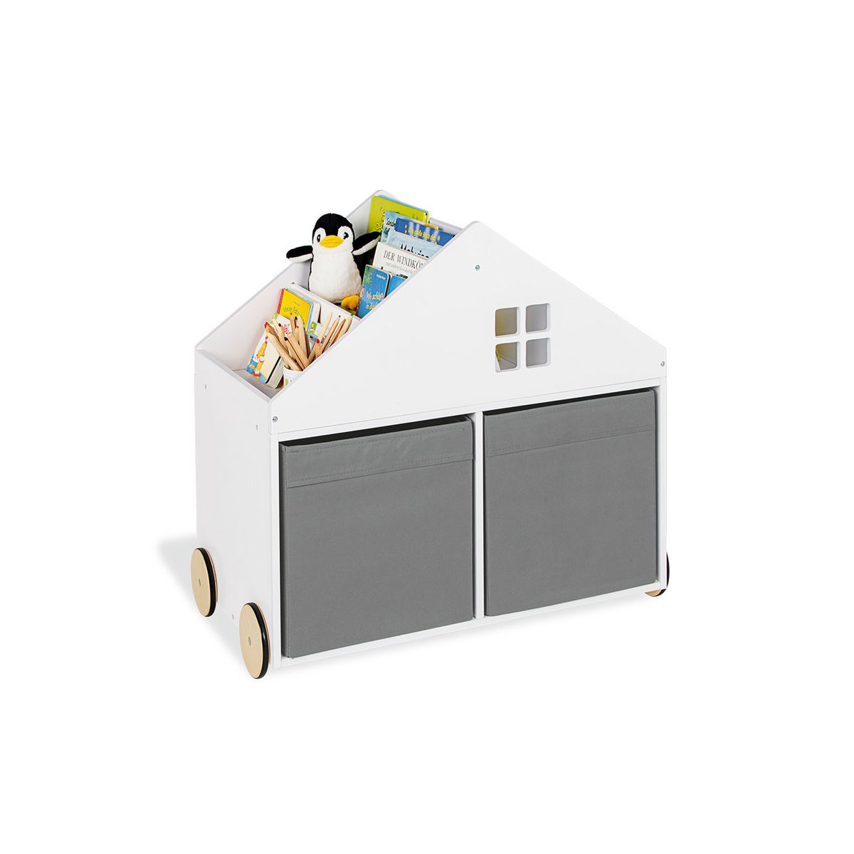 Houten boekenkast huis