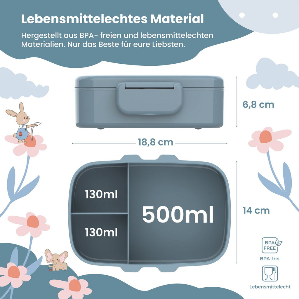 Kinderlunchbox met vakken, lichtgewicht en lekvrij - graafmachine