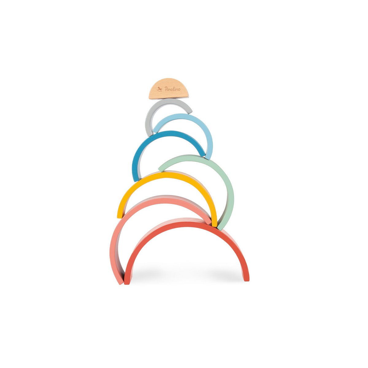 Houten stapel regenboog Ruby