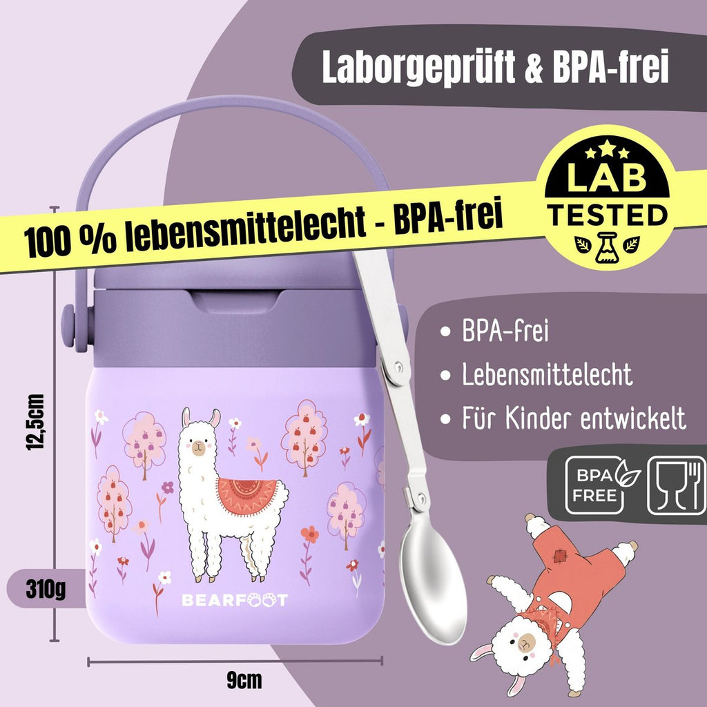 Thermoscontainer kinder RVS - lama paars