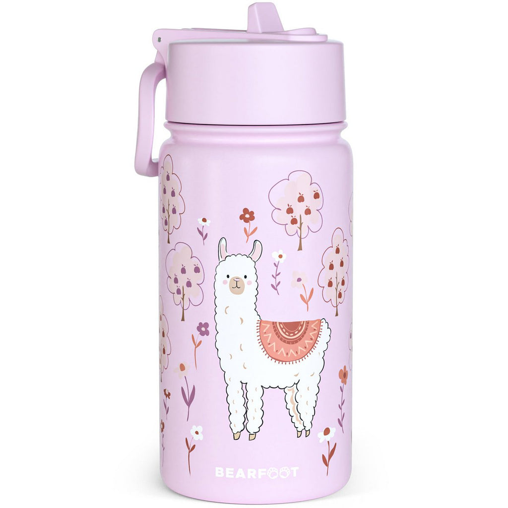 Thermo kinderdrinkfles RVS - lama paars