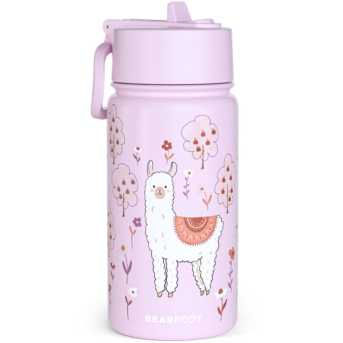 Thermo kinderdrinkfles RVS - lama paars