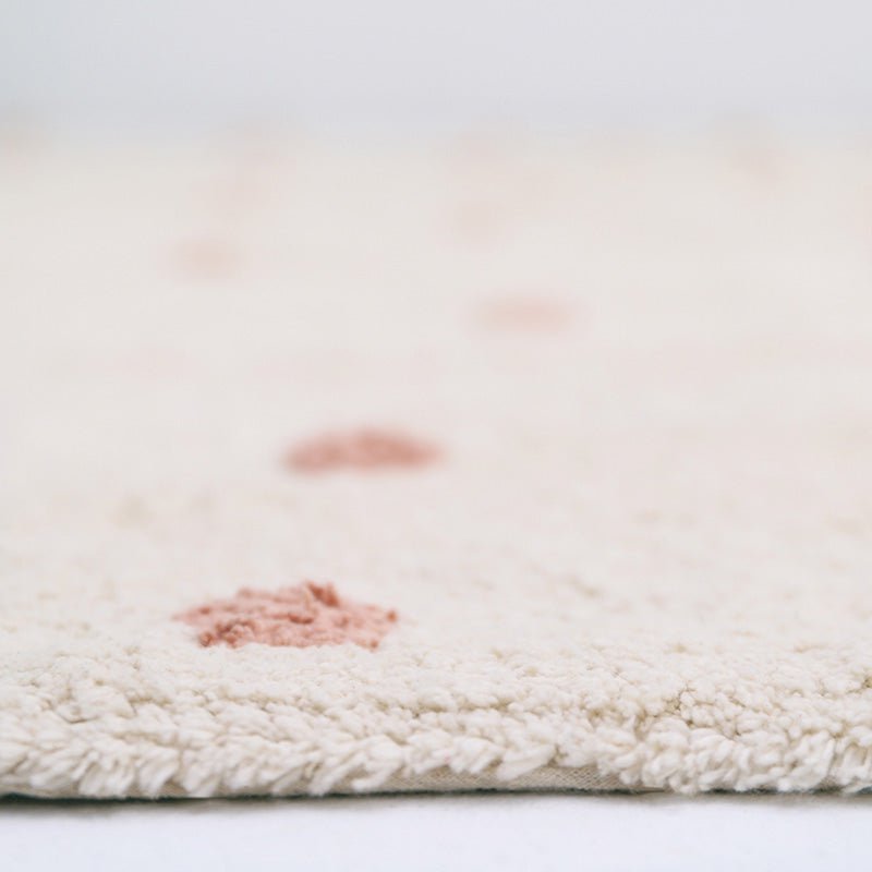 NÜMI Roze nude kindertapijt met stippen