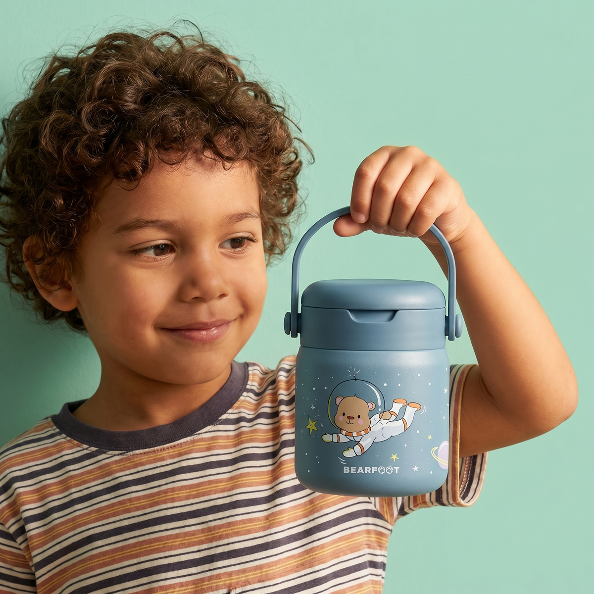 Thermoscontainer kinder RVS - Astro Bear blauw