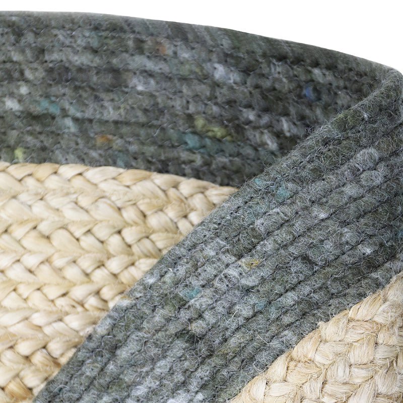 YUKI OLIVES vloerkleed van jute en wol