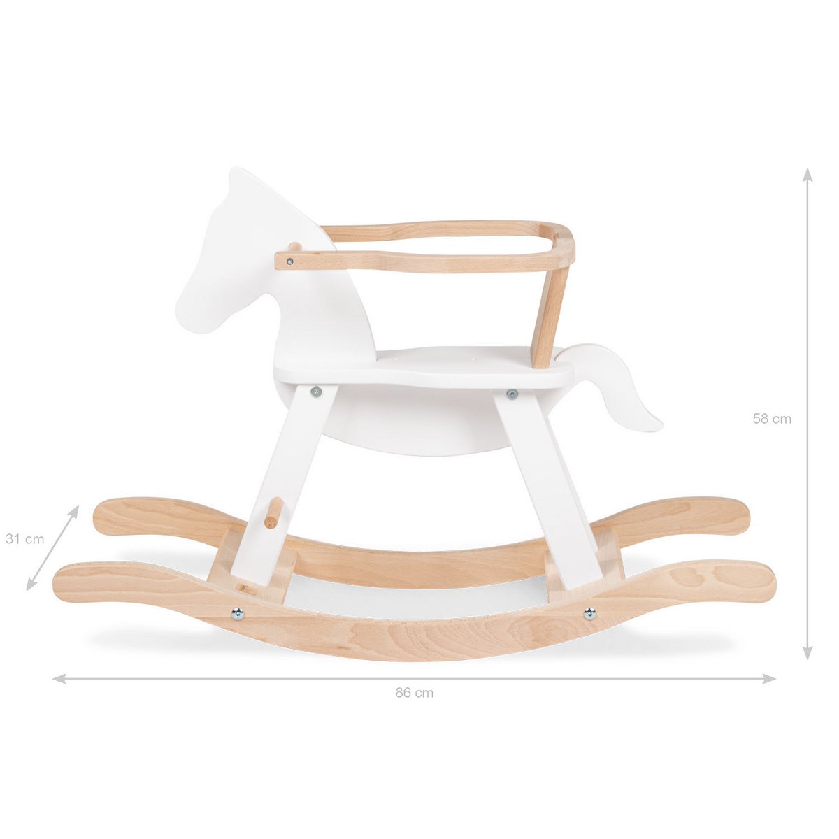 Pinolino Hobbypaard – Wit/Naturel