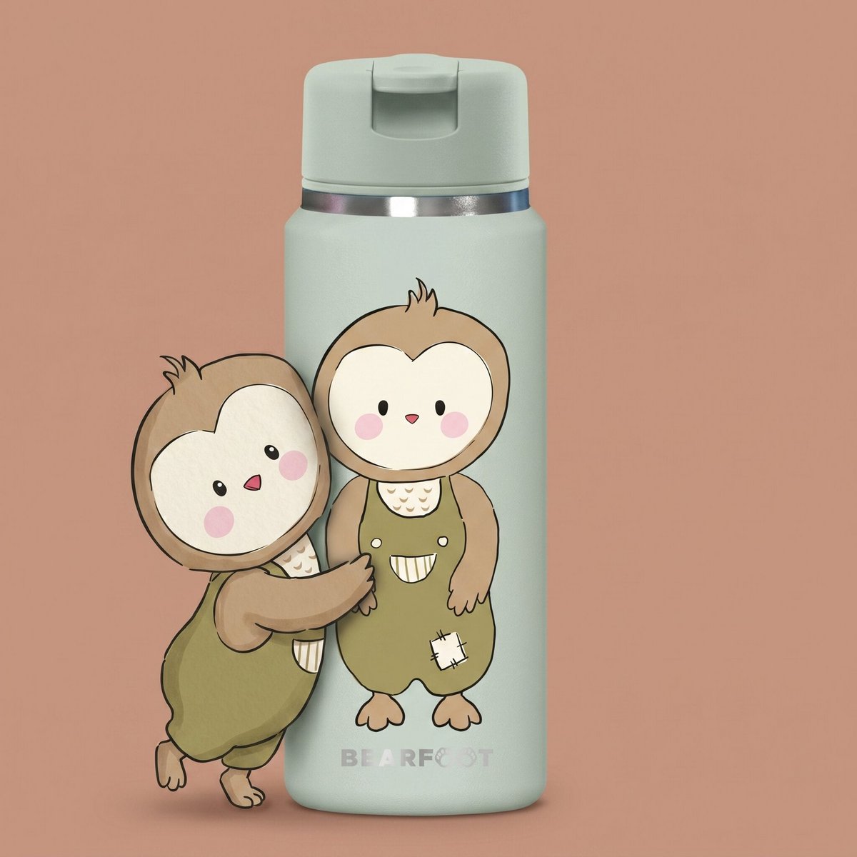 TINY Thermo kinderdrinkfles RVS - uil