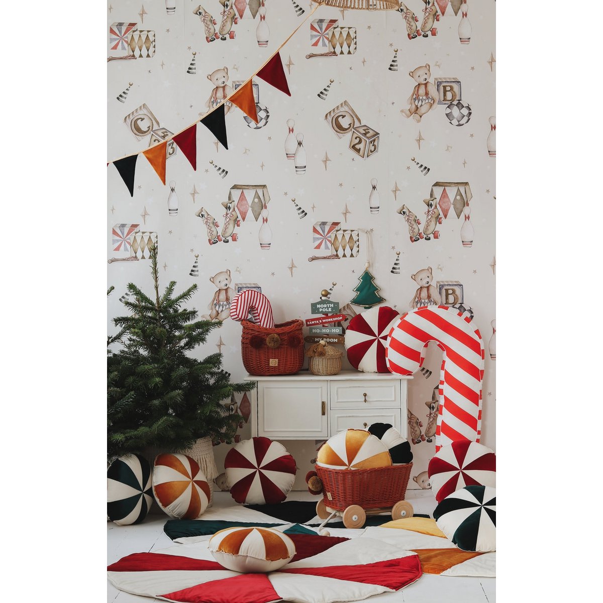 Moi Mili Ronde Speelmat Candy – Rood