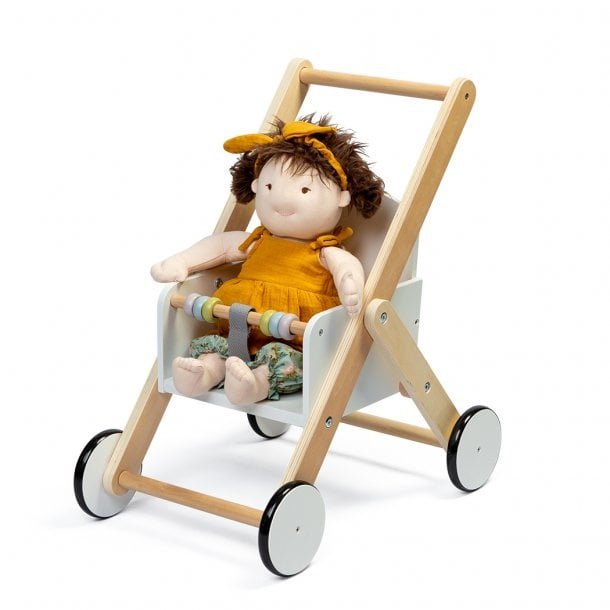 Houten poppenwagen