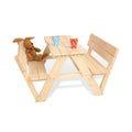 Pinolino Kinderpicknickbank Nicki voor 4 – met Rugleuning – Naturel