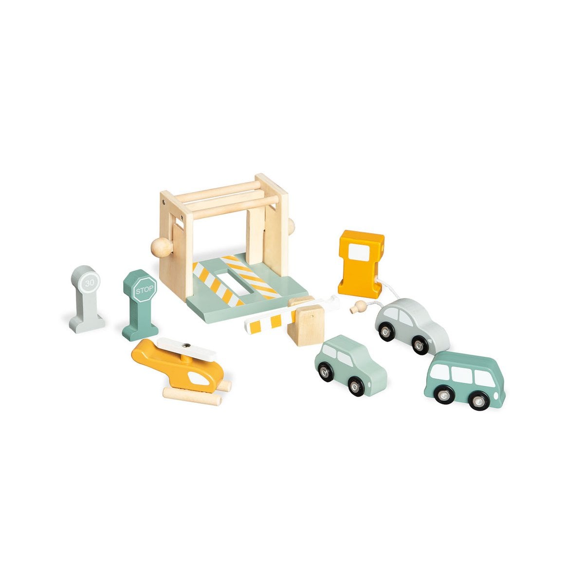 Houten garage incl. accessoires