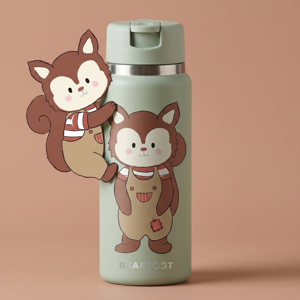 TINY Thermo kinderdrinkfles RVS - Eekhoorn