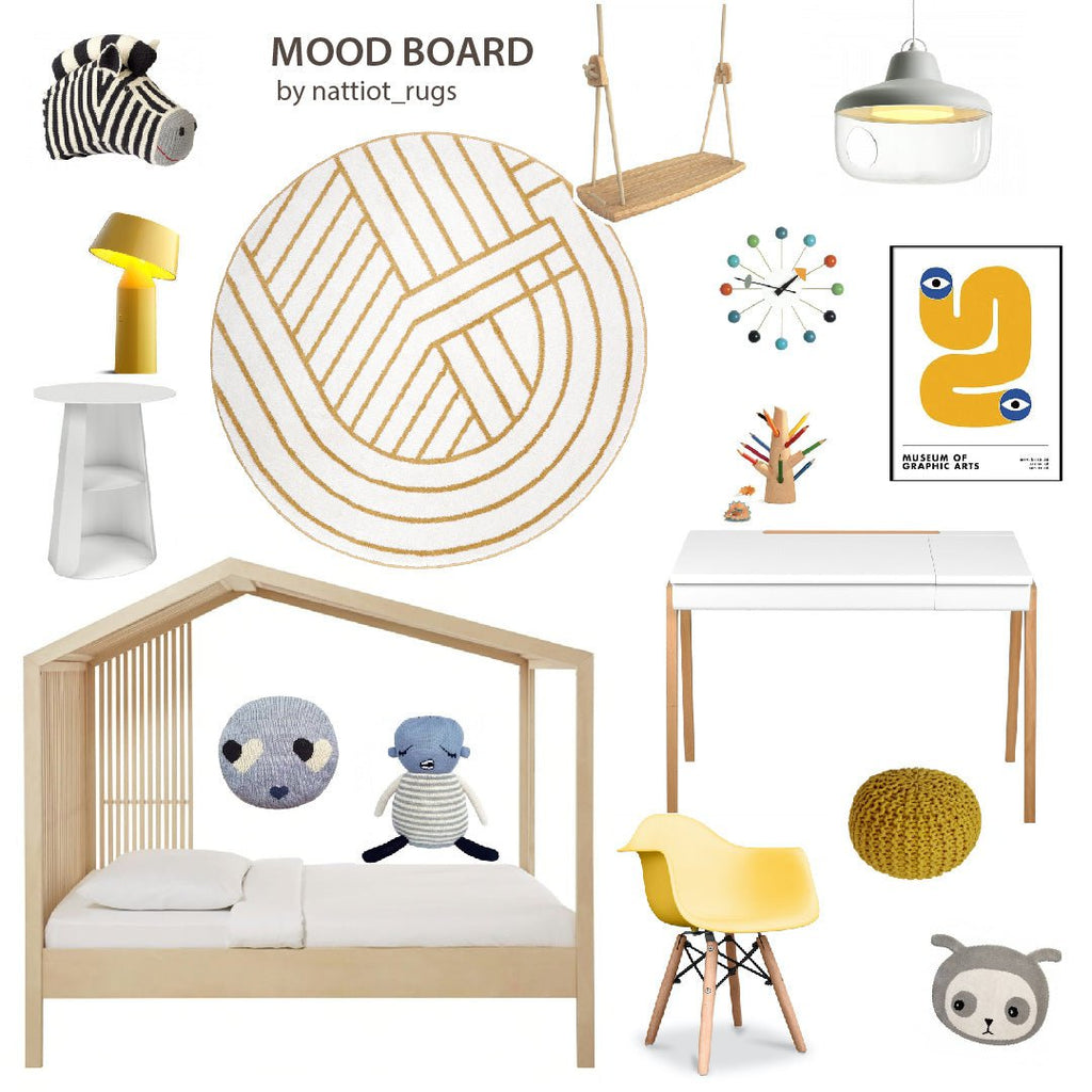 Geometrisch rond vloerkleed LUISA S