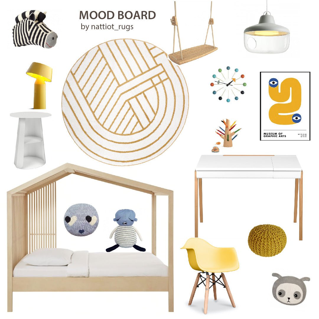 Geometrisch rond vloerkleed LUISA S