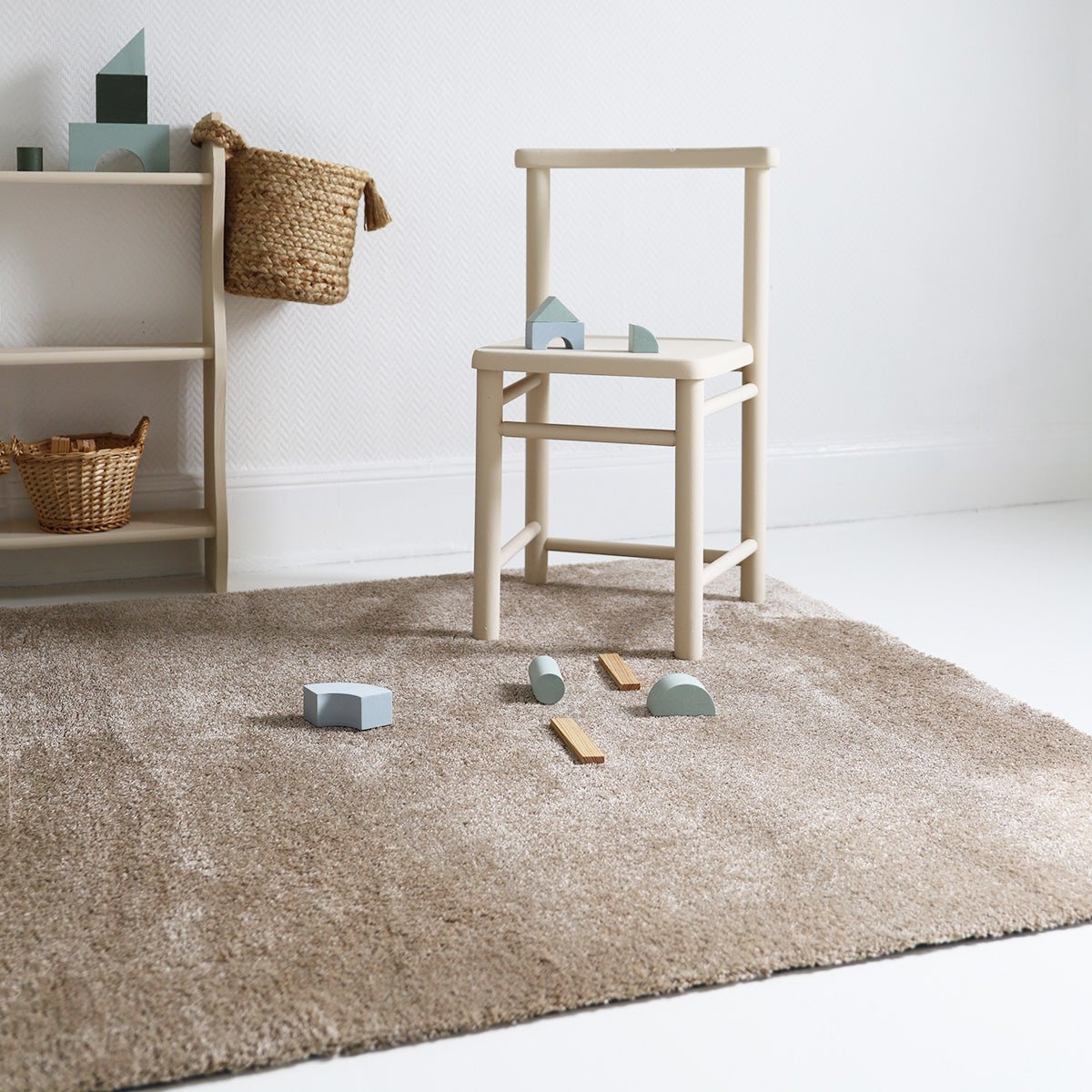 Machinewasbaar vloerkleed effen ETICO SABLE S