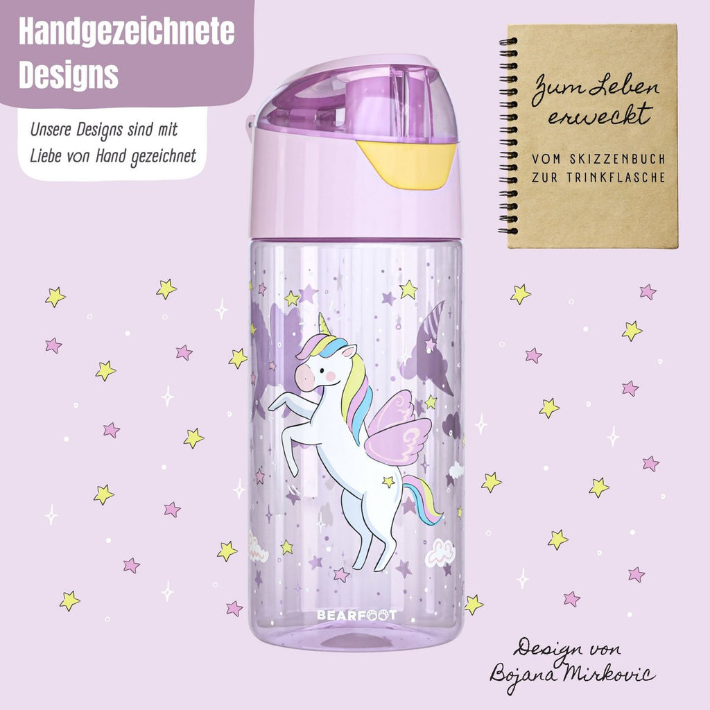 Kinderwaterfles, lichte waterfles - eenhoorn