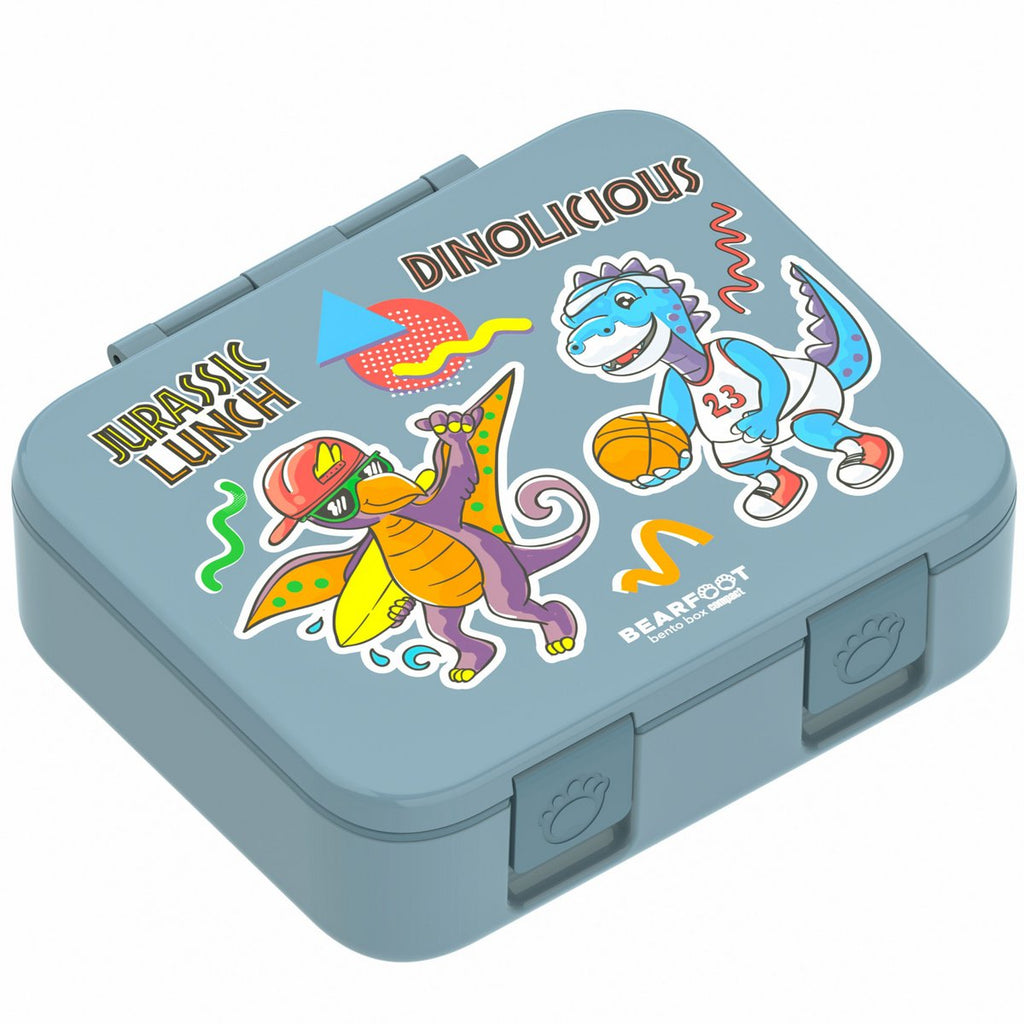 Leaf kan met onderwerpen, licht en lek - proof - dinosaurussen blauw