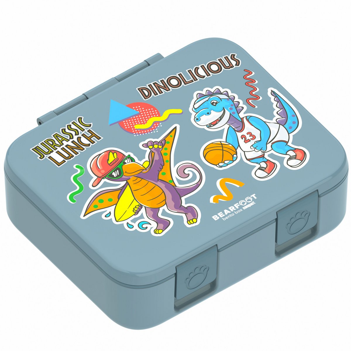 Leaf kan met onderwerpen, licht en lek - proof - dinosaurussen blauw
