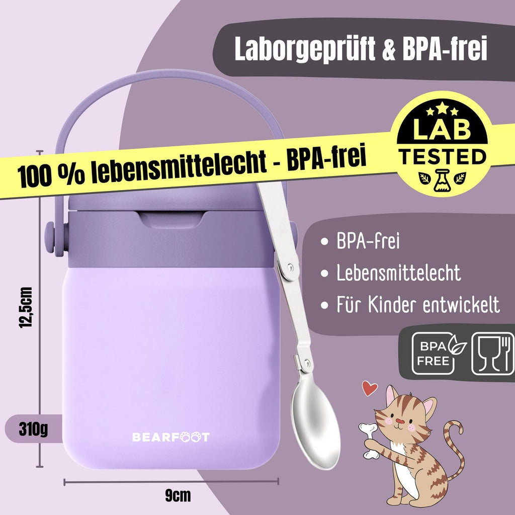 Thermoscontainer kinder RVS - paars