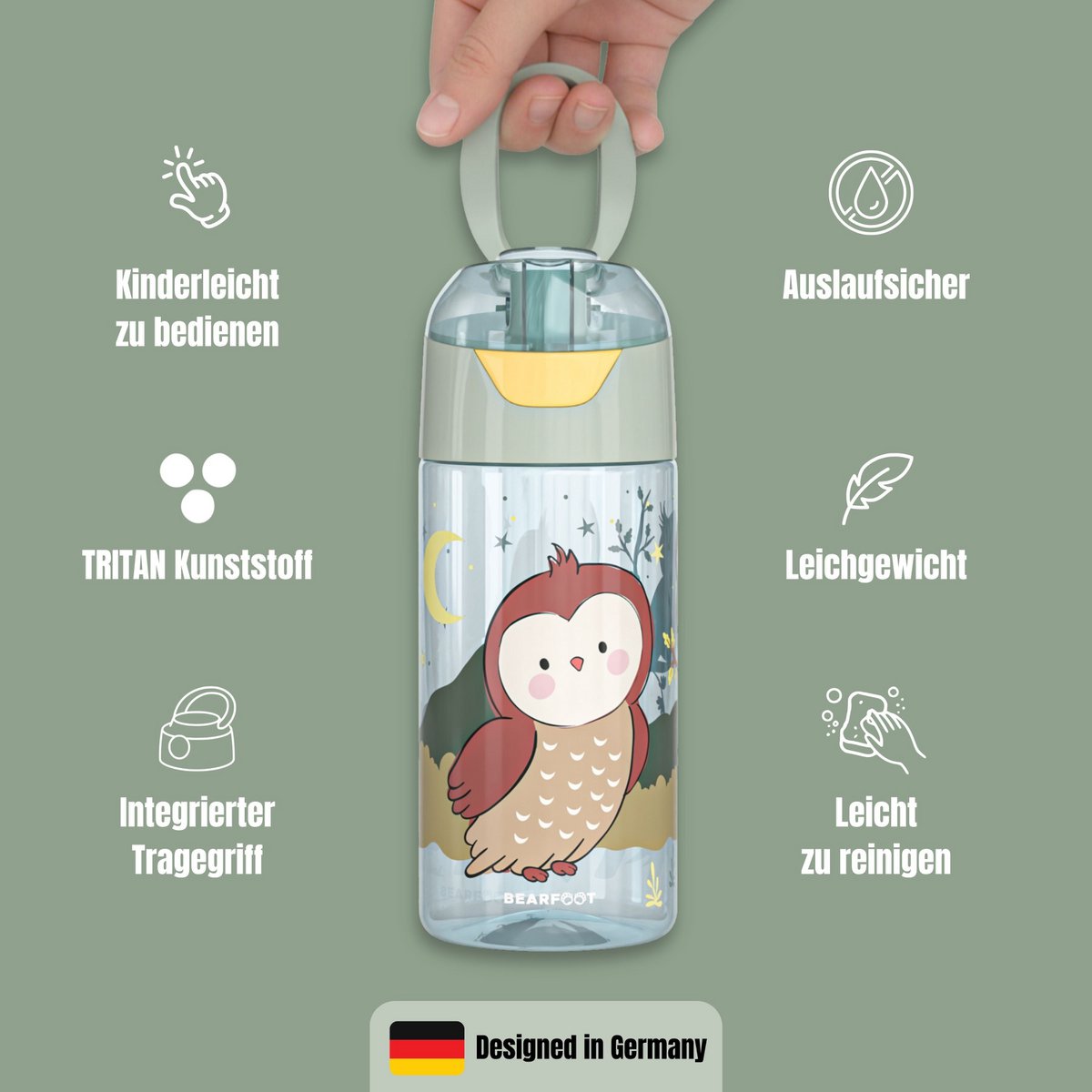 Kinderwaterfles, lichte waterfles - uiltje zeg