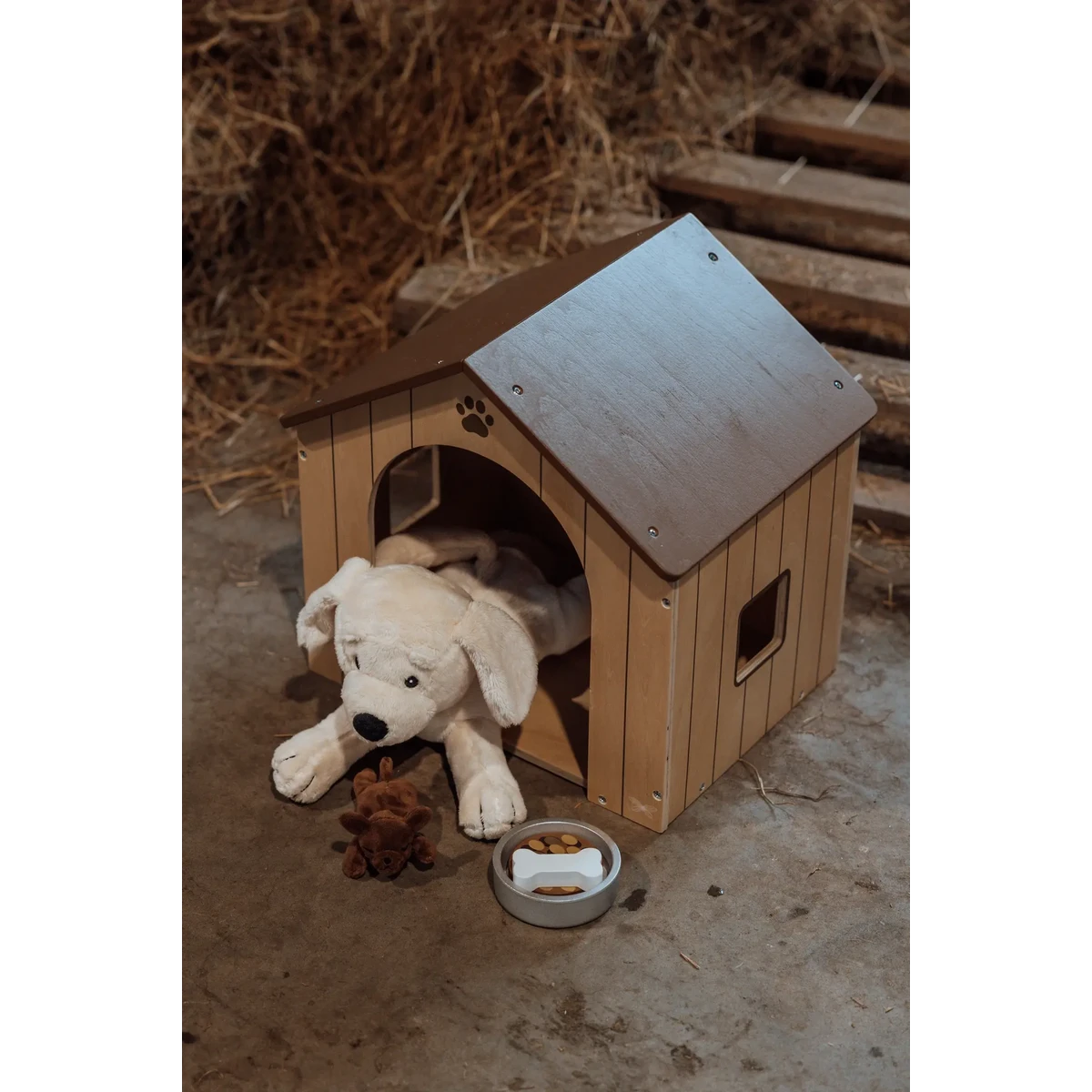 Hondenhok voor Knuffelhond incl. voeraccessoires