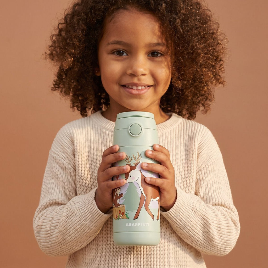 Thermo kinderdrinkfles RVS - hertgroen