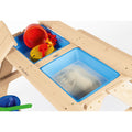 Pinolino Kinderpicknickbank Nicki voor 4 – met Zand- & Waterbak – Naturel